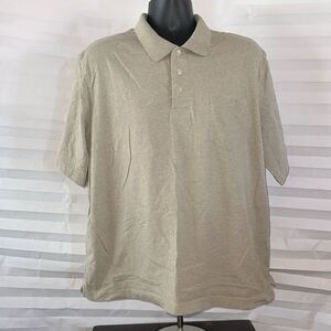 George Oatmeal Polo Shirt – Men’s XL, Short Sleeve Classic Casual Style